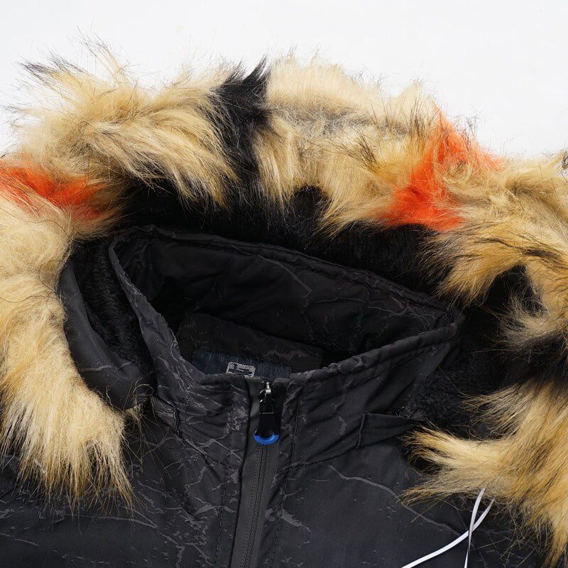 Fleece Parkas Mænd Hætte Vinter Vandtæt Jakke Ny Varm Tyk Pelskrave Efterår Casual Frakker Hat Aftagelig - Grå