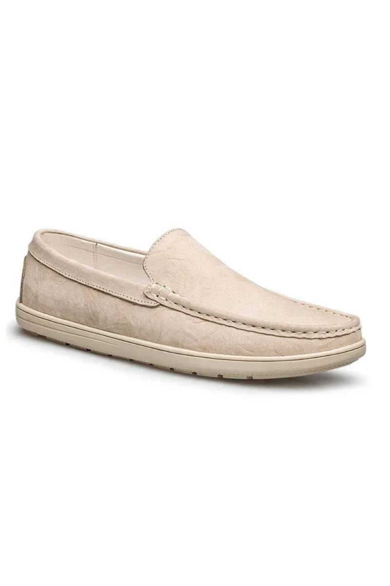 Casual Spring Mænd Sko Slip On Ægte Læder Loafers Komfortable Håndlavede Designer Sko