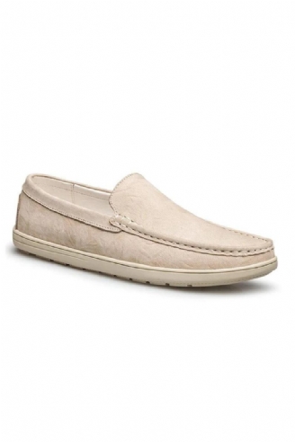 Casual Spring Mænd Sko Slip On Ægte Læder Loafers Komfortable Håndlavede Designer Sko