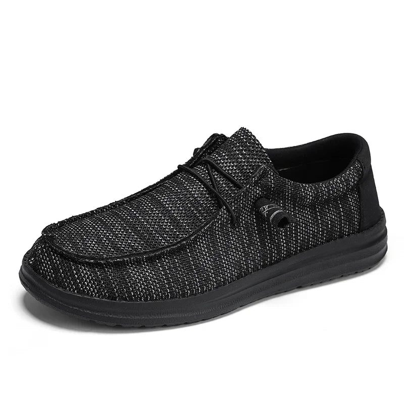 Mænd Slip On Canvas Sko Loafers Mest Populære Prime - Sort