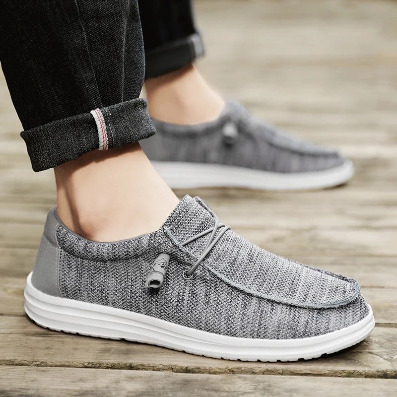 Mænd Slip On Canvas Sko Loafers Mest Populære Prime - Sort