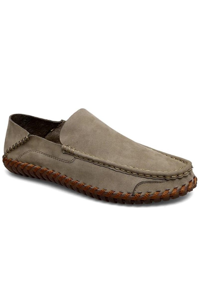 Sommer Mænd Casual Slip On Lædersko Bløde Komfortsko Loafers Herre