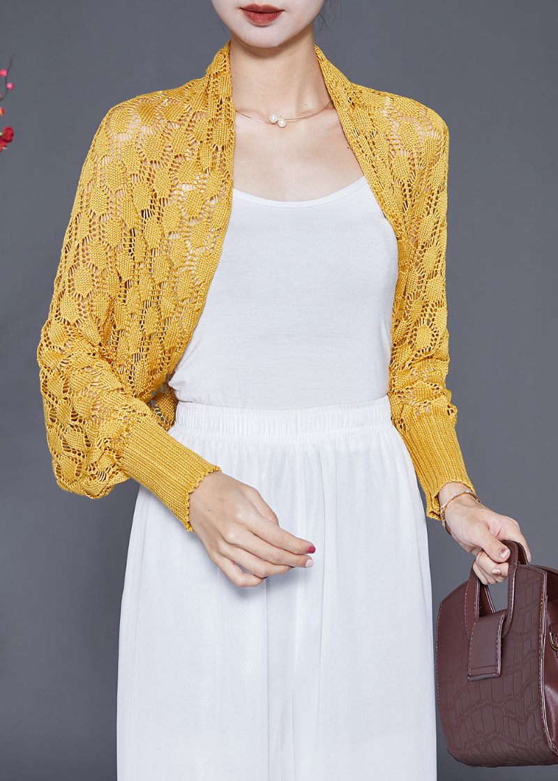 Chic Gul Oversized Hollow Out Knit Cardigan Fall - Dame cardigans