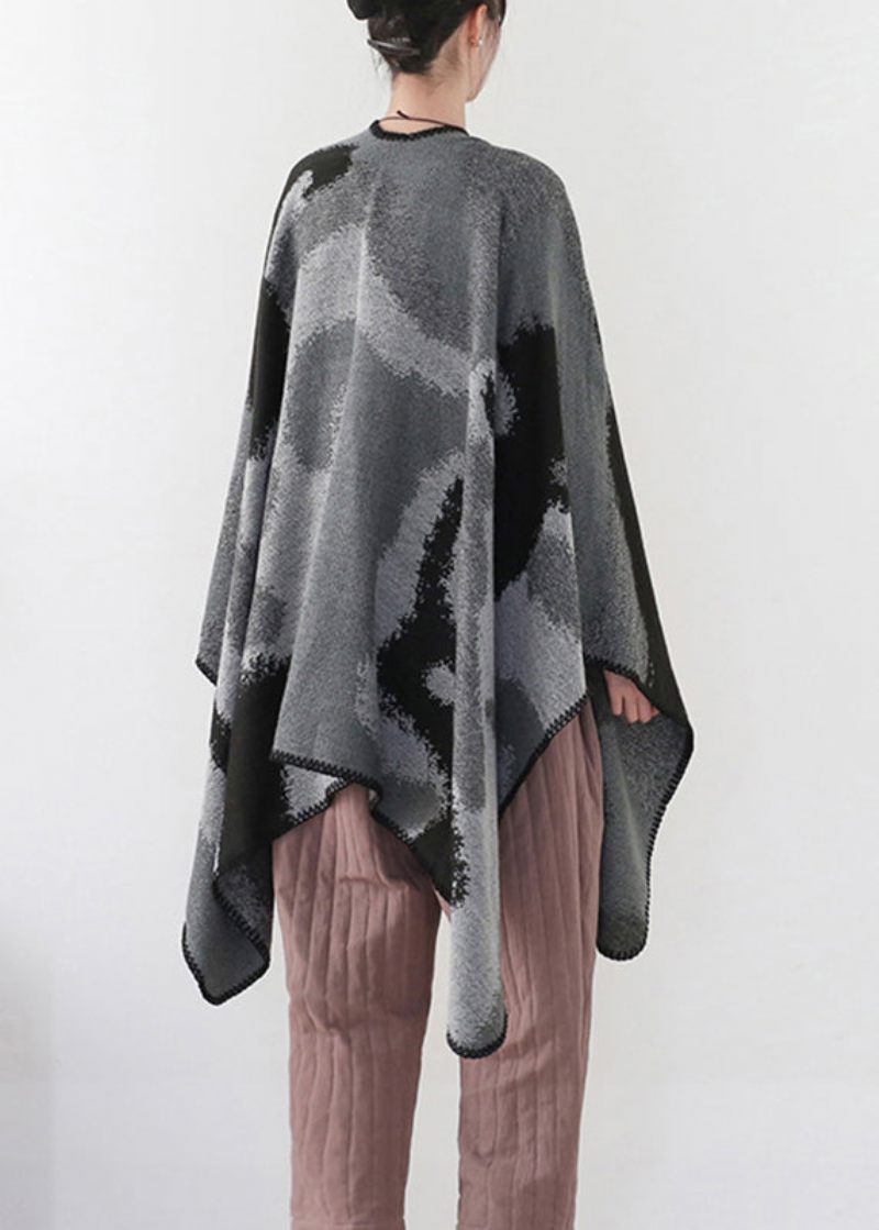 Håndlavet Tie Dye Gradient Color Cashmere Cardigan Langærmet - Dame cardigans