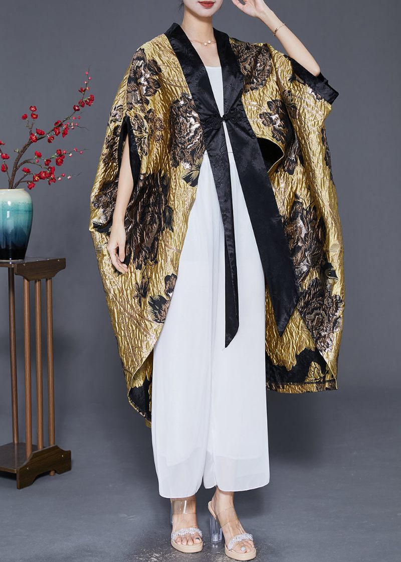 Original Gul Oversized Patchwork Jacquard Silk Cardigan Fall