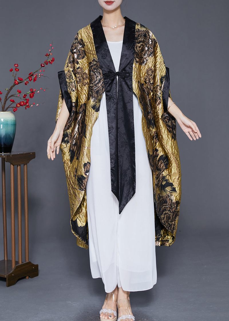 Original Gul Oversized Patchwork Jacquard Silk Cardigan Fall - Dame cardigans