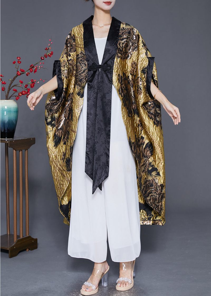 Original Gul Oversized Patchwork Jacquard Silk Cardigan Fall - Dame cardigans