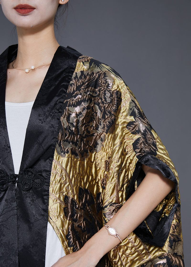 Original Gul Oversized Patchwork Jacquard Silk Cardigan Fall - Dame cardigans