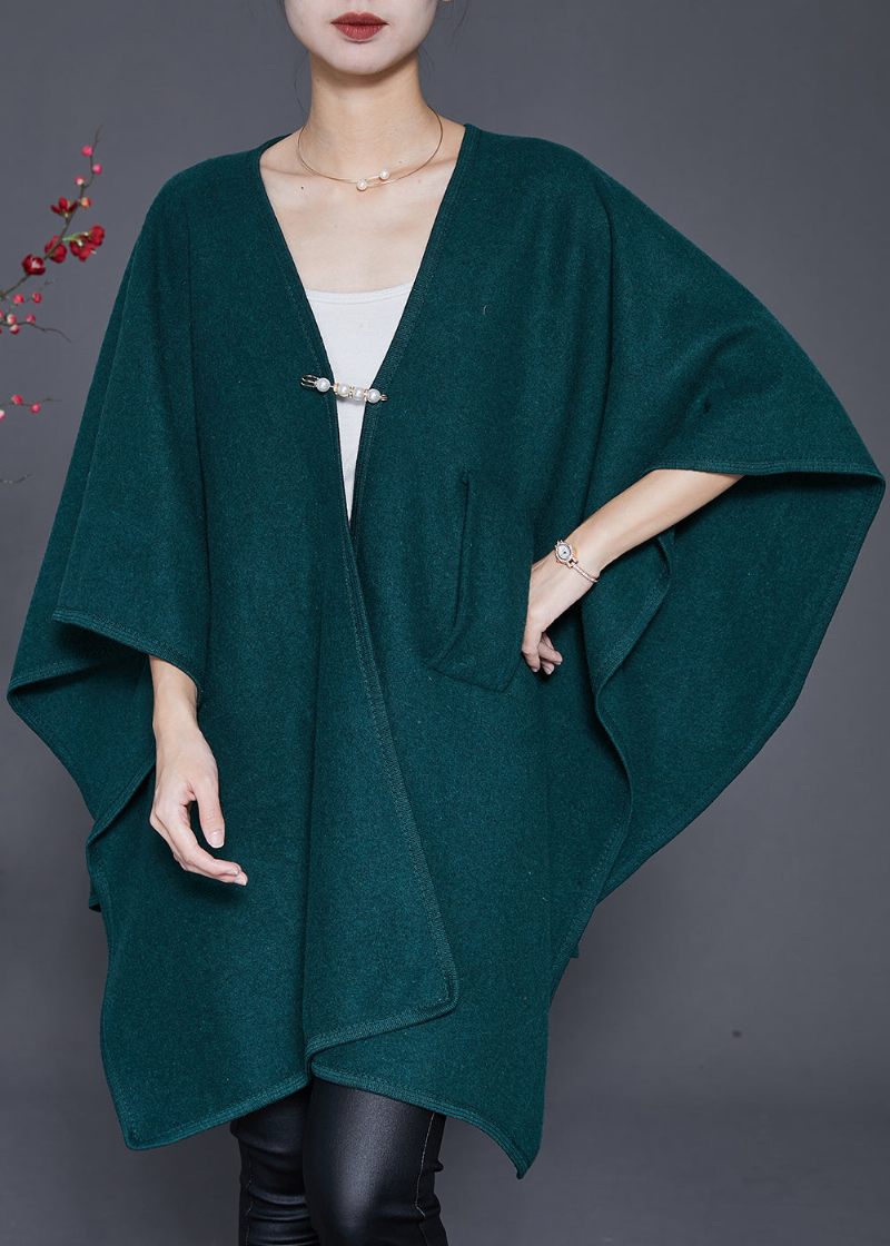 Stil Blackish Green Oversized Ulden Cardigan Vinter - Dame cardigans