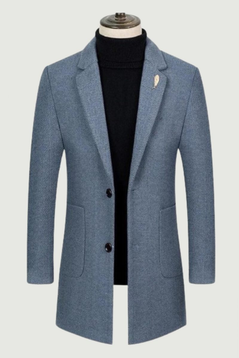 High-end Brand Boutique Ny Trench Coat Til Mænd Enkeltradet Slim Business Casual Suit Krave Uldjakke