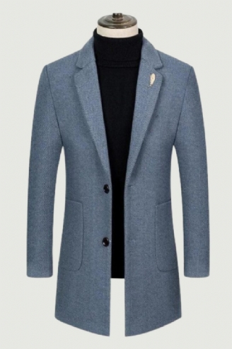 High-end Brand Boutique Ny Trench Coat Til Mænd Enkeltradet Slim Business Casual Suit Krave Uldjakke