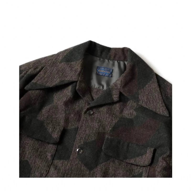 Mænd Eksklusiv Højkvalitets Camo Military Casual Jakke Frakke - Grøn