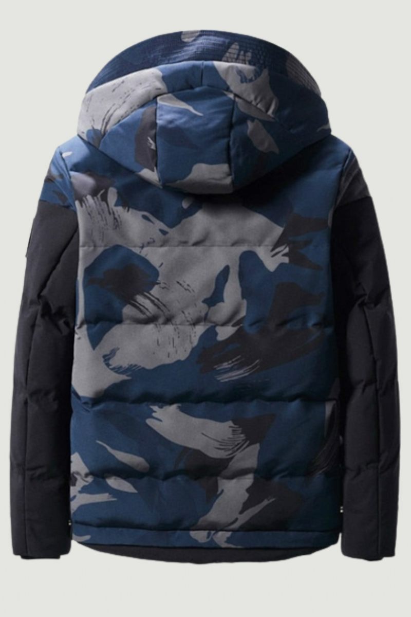 Mænd Frakker Vinterjakke Slank Militær Camouflage Outwear Varm Frakke Topbeklædning Casual