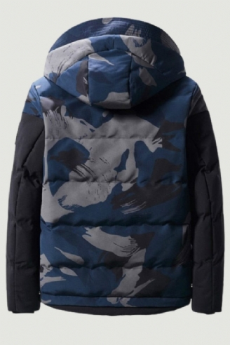 Mænd Frakker Vinterjakke Slank Militær Camouflage Outwear Varm Frakke Topbeklædning Casual