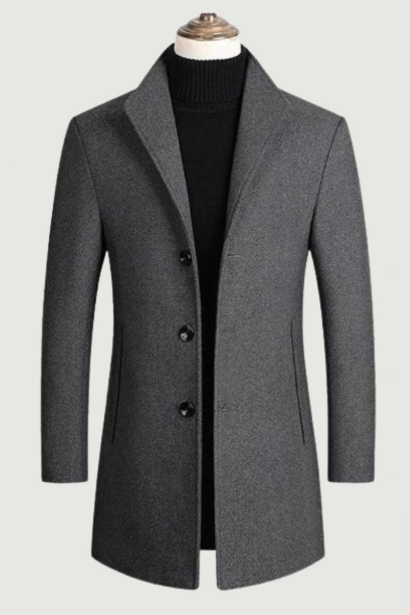 Mænd Vinterjakker Uldblandinger Cashmere Trench Coats Mandlige Business Casual Frakker