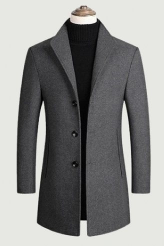 Mænd Vinterjakker Uldblandinger Cashmere Trench Coats Mandlige Business Casual Frakker