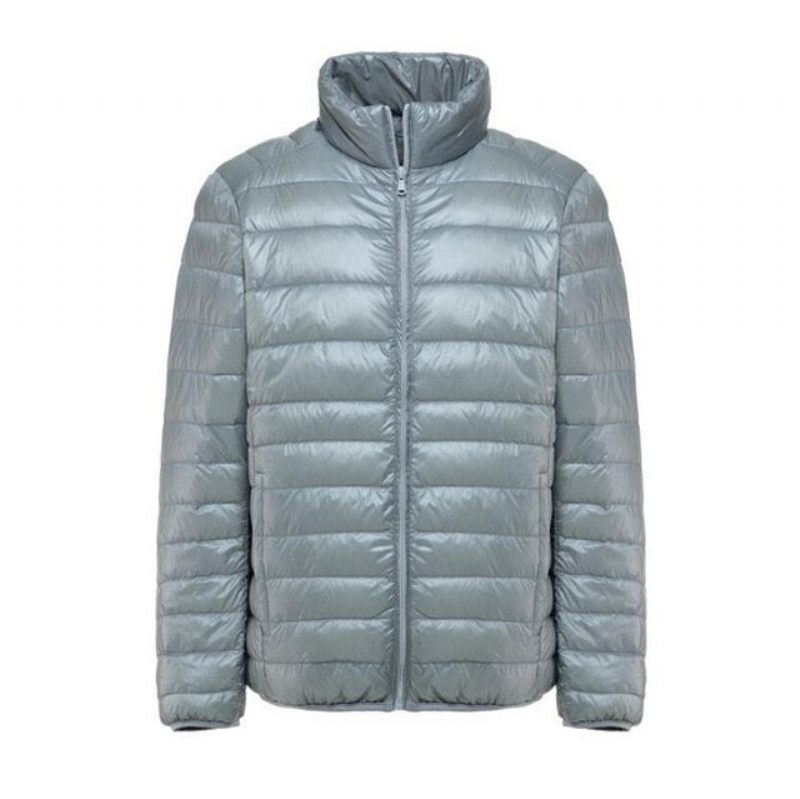 Ultralet 90 % Hvid Andedunsjakke Mænd Chaqueta Hombre Vindtæt Casual Parka Ultralight Tynde Mænds Jakker Str. M-3xl - Sort