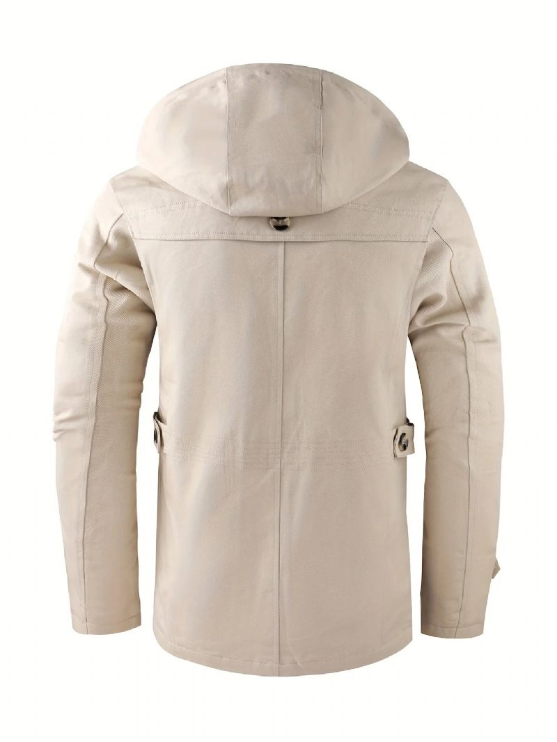 Vintage Vintertøj Til Mænd Jakker Herre Parkaer Frakke Down Light Parka Mand Cold - Beige