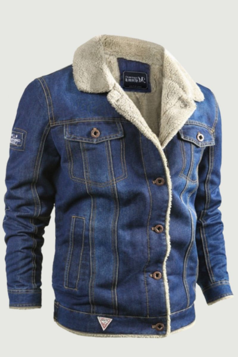 Vinter Denimjakke Herre Uld Liner Varm Jakker Og Frakker Outwear Windbreaker Tøj