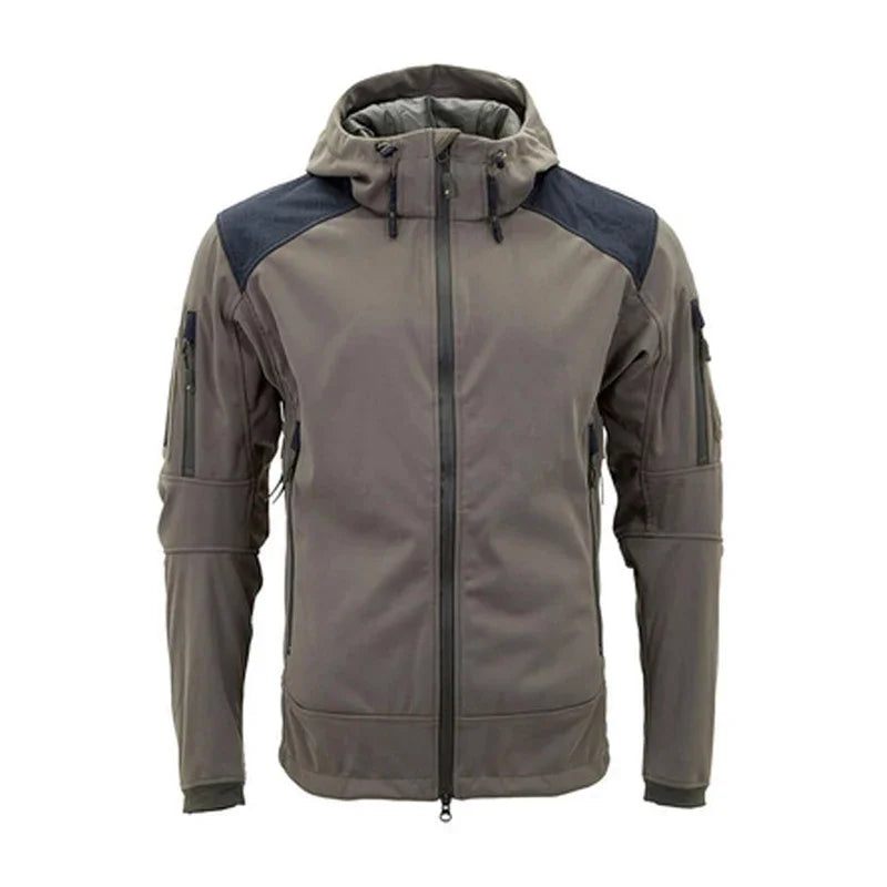 Vinter Soft Shell Tactical Jakke Mænd Fleece Hætte Military Combat Jakker Outdoor - Militærgrøn