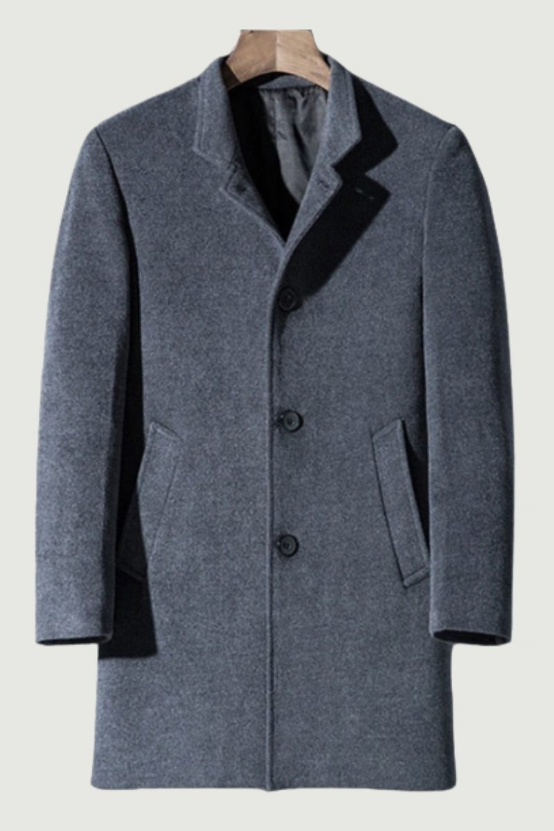 Vinteruldfrakke Mænd Lange Sektioner Uldfrakker Cashmere Jakke Luksus Uld Trench Coat Vinter