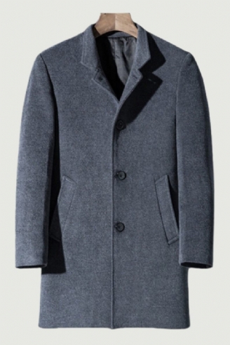 Vinteruldfrakke Mænd Lange Sektioner Uldfrakker Cashmere Jakke Luksus Uld Trench Coat Vinter