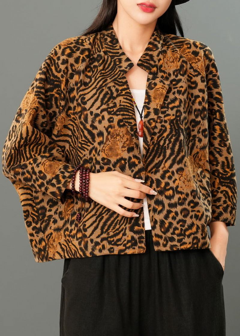 Håndlavet Leopard Print Cozy Coats Spring