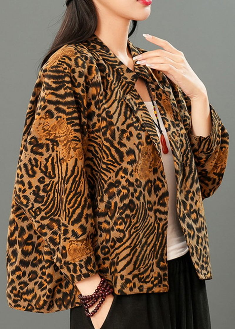 Håndlavet Leopard Print Cozy Coats Spring - Leopard