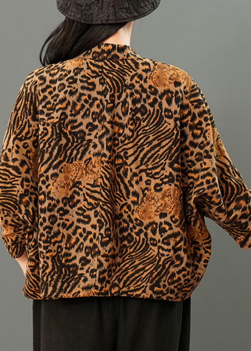 Håndlavet Leopard Print Cozy Coats Spring - Leopard