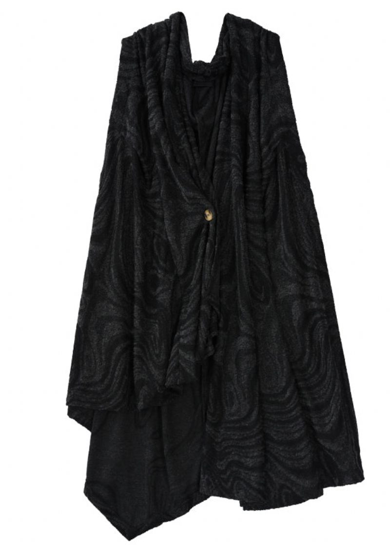 Plus Size Original Cape Style Asymmetriske Uldfrakker - Dame vinterfrakker