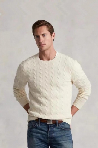 Herre Hestetrøje Solid Casual Pull Homme Herretrøje