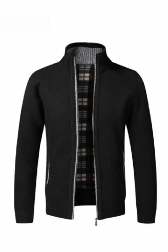 Herre Strik Cardigan Vinter Vintage Varmt Fleece Tøj Over Slim Fit Sweatere Overtøj Frakke