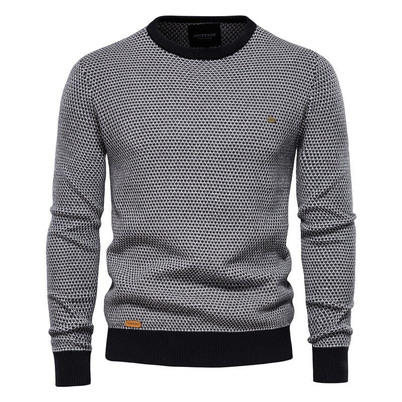 Løse Bomuldstrøjer Sweater Mænd Casual Varm Kvalitet Splejset Herre Strikket Vintertrøjer Til - Orange