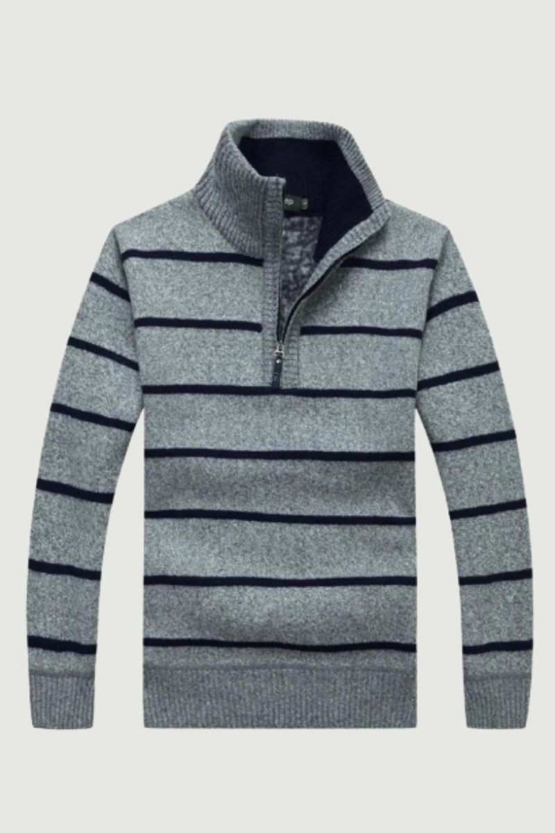 Mænd Stribet Sweater Cashmere Uld Sweatere Varme Pullover Frakke Overtøj Herre Pullovere