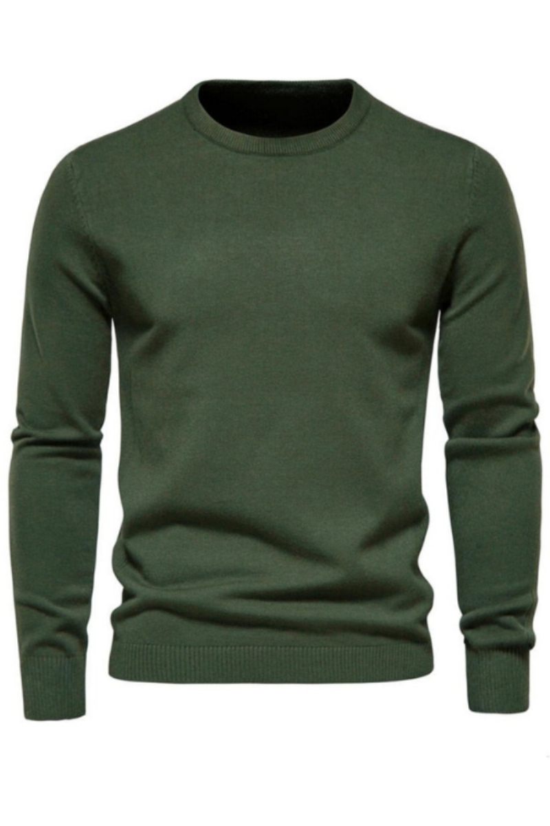 Mænd Sweater Casual Ensfarve Varm Vinter Slim Herre Sweatere