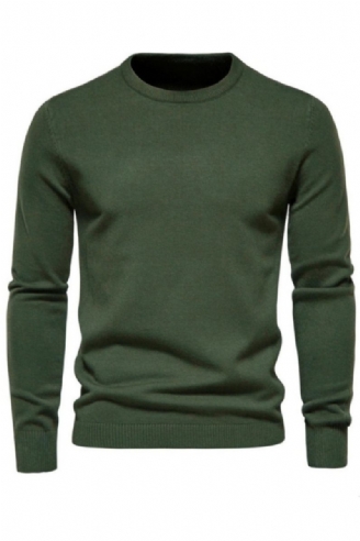 Mænd Sweater Casual Ensfarve Varm Vinter Slim Herre Sweatere