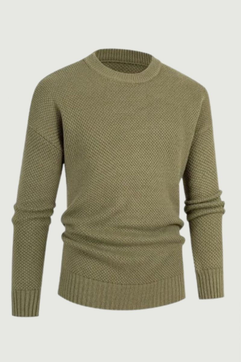 Mænds Casual Classic O-hals Pullovere Mænd Solid England Style Strikket Sweater