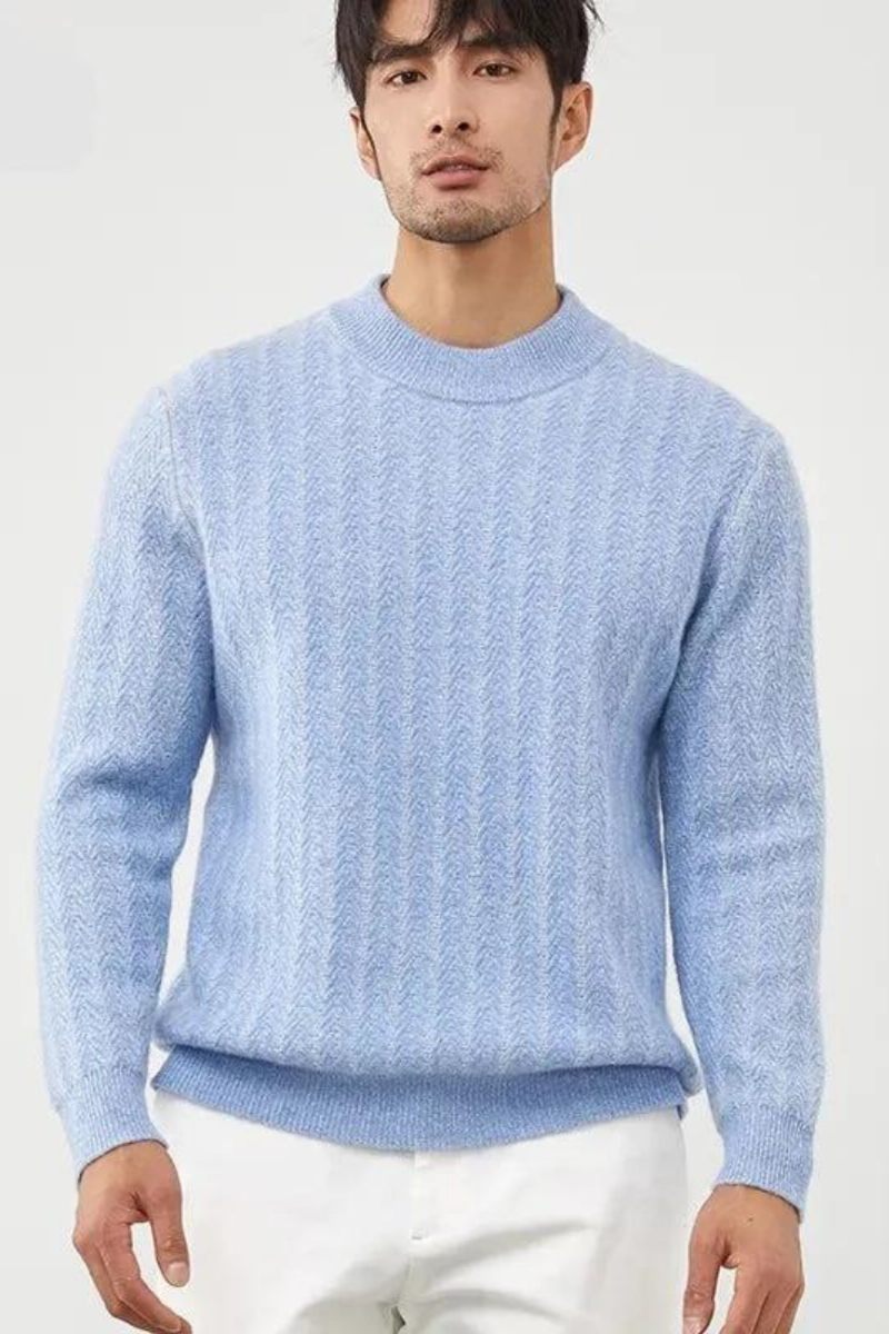 Pure Cashmere Sweater Herre Pullovere Med O-hals High-end Strik Tyk Jakke Youth Warm Shirt