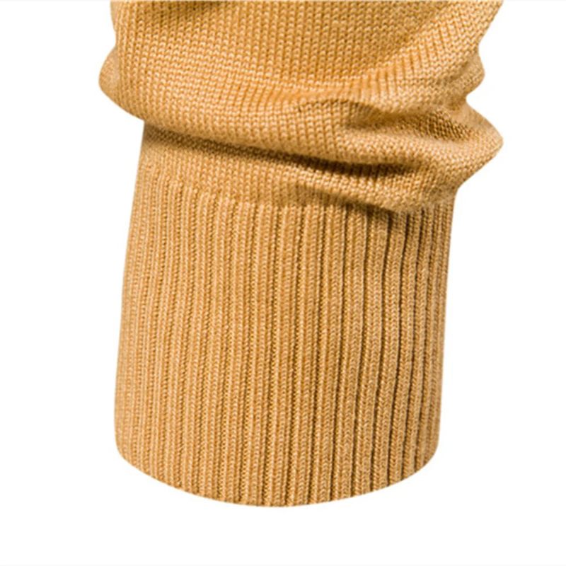 Splejset Dropsleeve Sweater Til Mænd Casual O-hals Slim Fit Pullovere Herre Sweatere Vinter Varm Strikket Til - Hvid