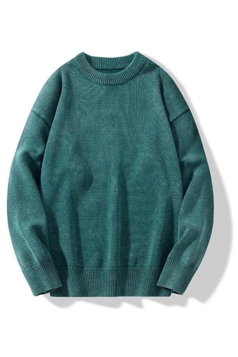 Strikkede Vintage Sweatere Til Mænd Casual Løs Solid Tyk Varm Jumper Herre Rullekrave Vinter Pullover Sweater