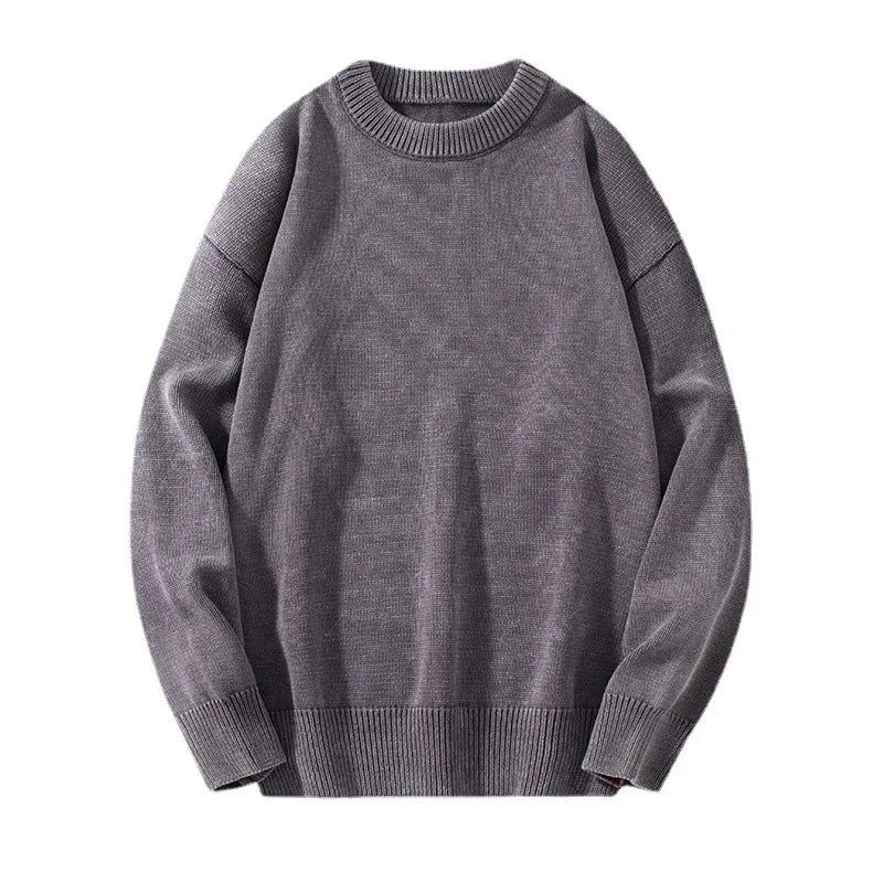 Strikkede Vintage Sweatere Til Mænd Casual Løs Solid Tyk Varm Jumper Herre Rullekrave Vinter Pullover Sweater - Mørkegrøn