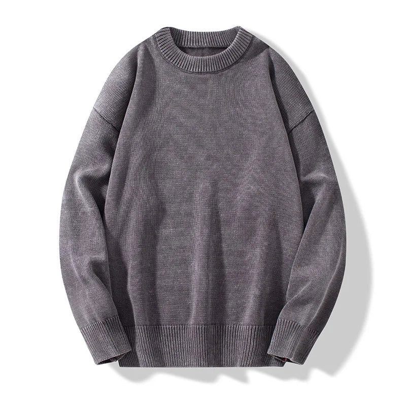 Strikkede Vintage Sweatere Til Mænd Casual Løs Solid Tyk Varm Jumper Herre Rullekrave Vinter Pullover Sweater - Mørkegrøn