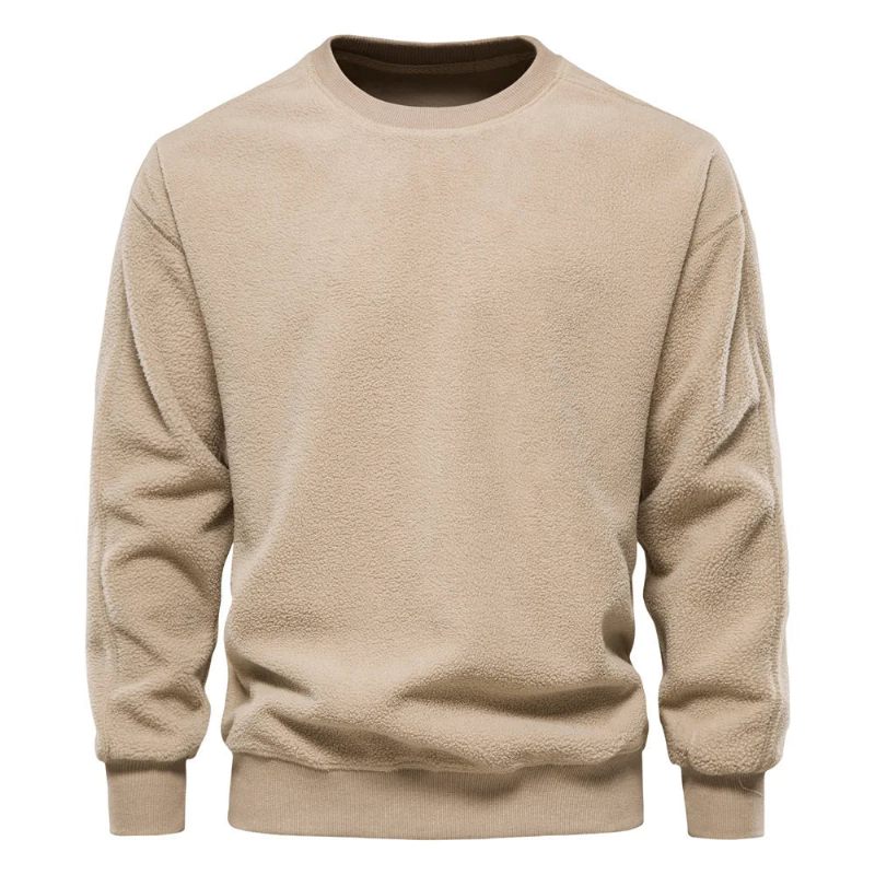 Sweater Mænds Efterår Vinter Stil Afslappet Enkel Solid Pullover Top - Sort