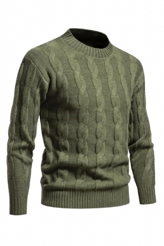 Sweatere Tøj Vinter Vintage Sweater Mænd Frakker Ensfarvet Stribet Pullover Rullekrave Efterår