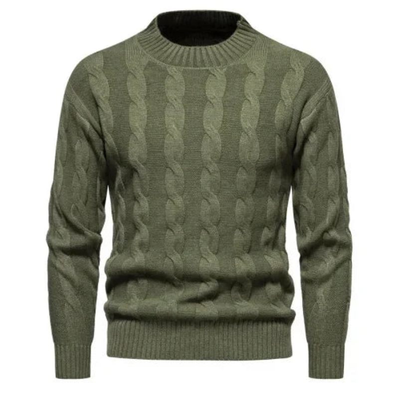 Sweatere Tøj Vinter Vintage Sweater Mænd Frakker Ensfarvet Stribet Pullover Rullekrave Efterår - Sort