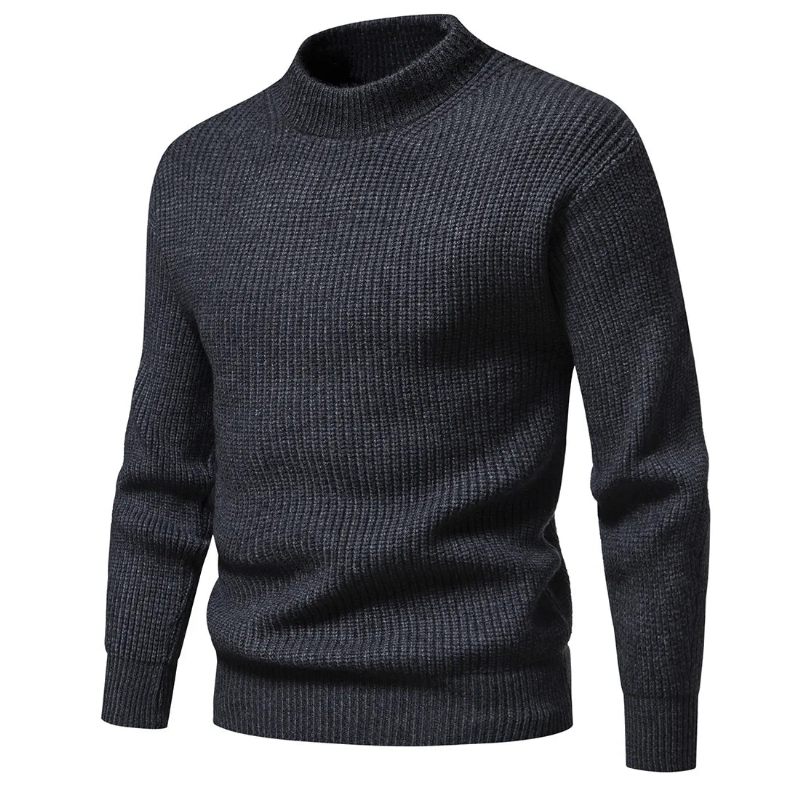 Tøj Til Mænd Efterår Og Vinter Striktrøjer Til Slim Fit Pullover - Mørkegrå