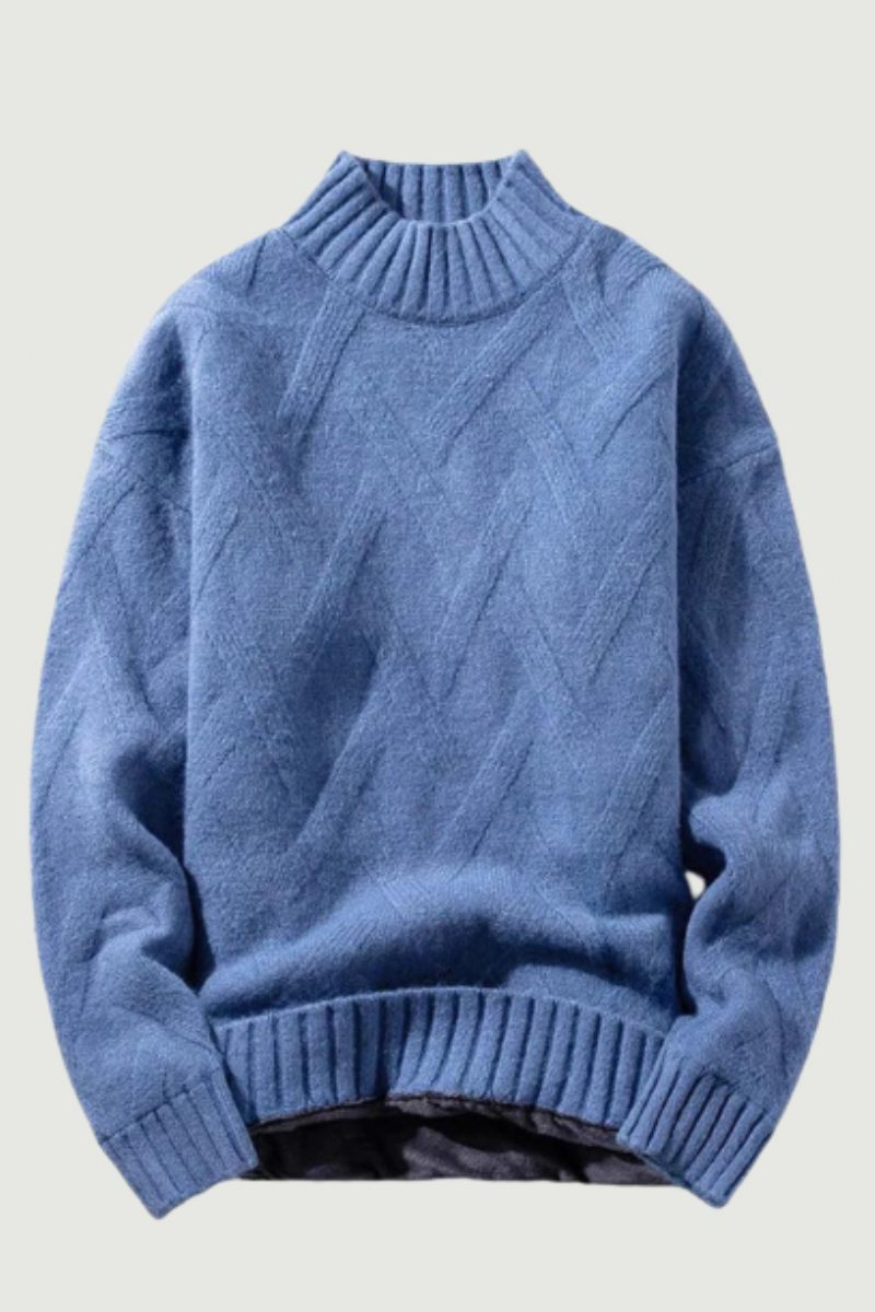 Vinter Mænd Sweater Rullekrave Strik Pullovers Varm Fritid Langærmet Tykkere Varmt Streetwear