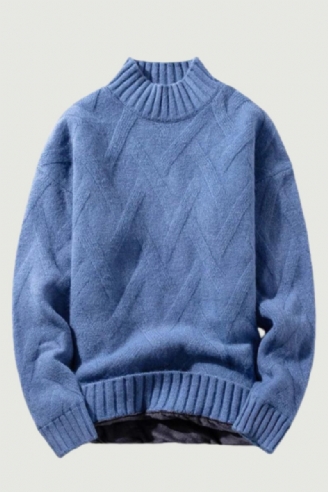 Vinter Mænd Sweater Rullekrave Strik Pullovers Varm Fritid Langærmet Tykkere Varmt Streetwear