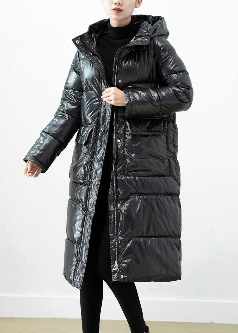 Art Black Hooded Duck Down Canada Goose Jacket Winter - Dame dunjakker