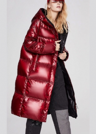 Casual Mulberry Hætte Tyk Vinter Duck Down Coat